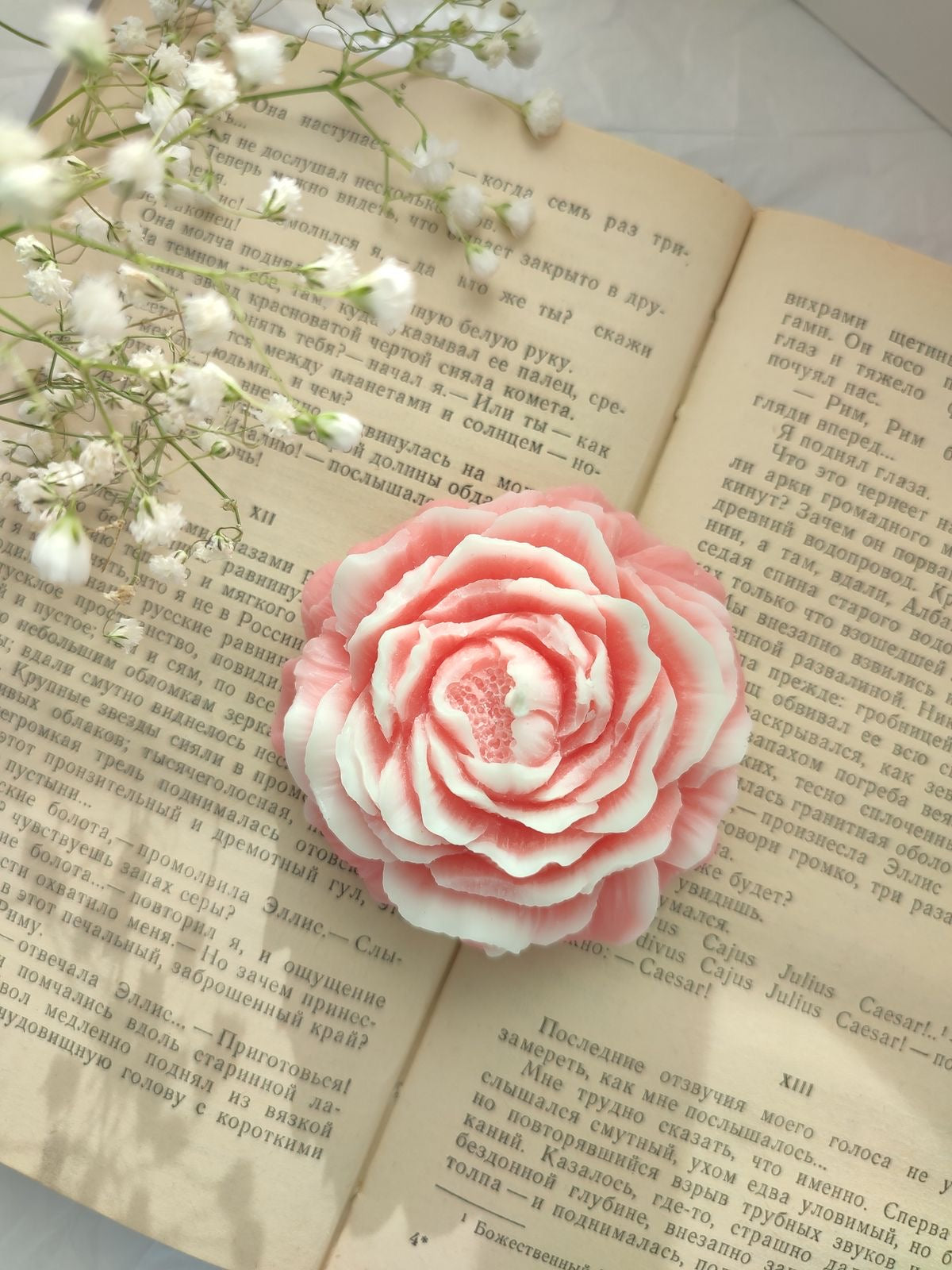 Peony Flower Candle