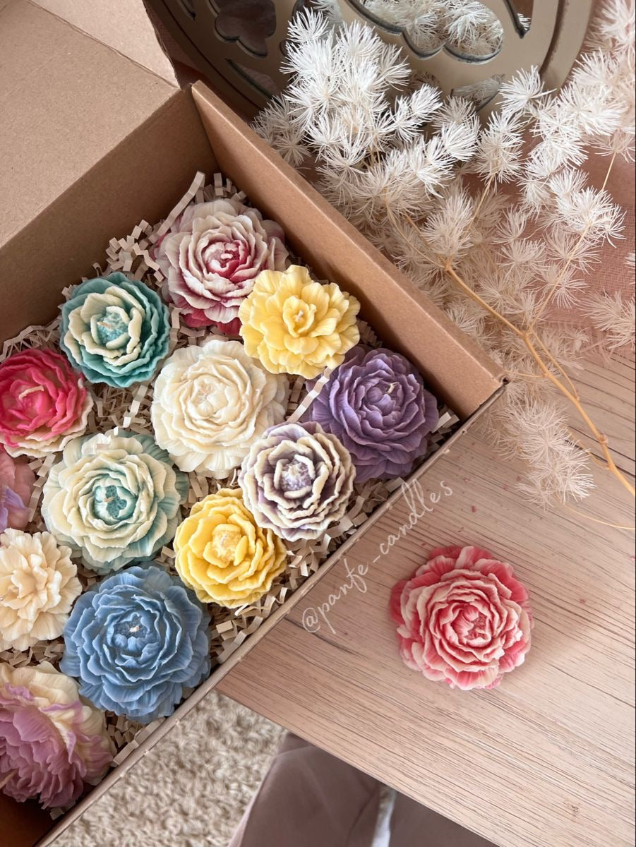 Peony Flower Candle