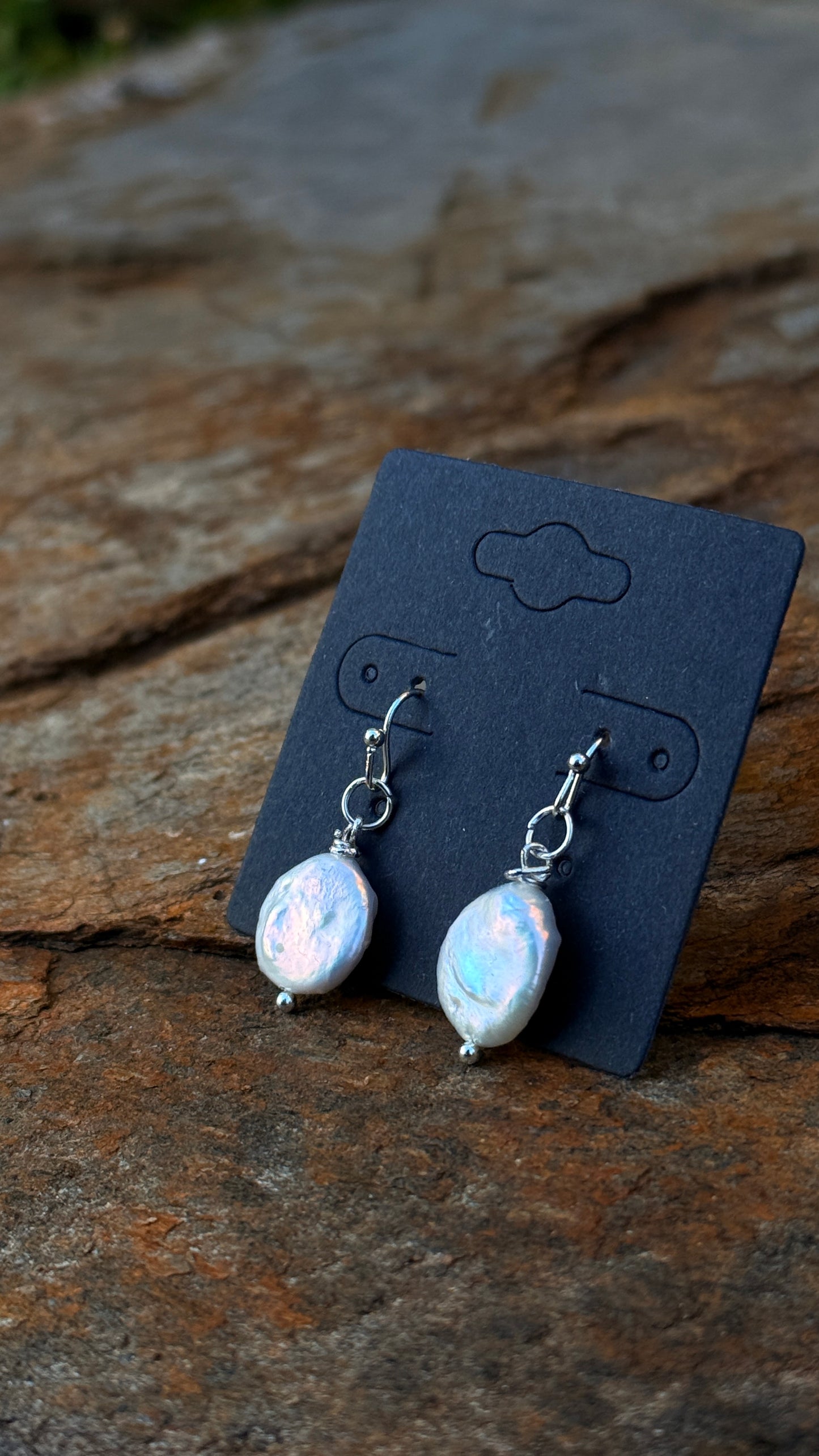 Coin Pearl Hoops