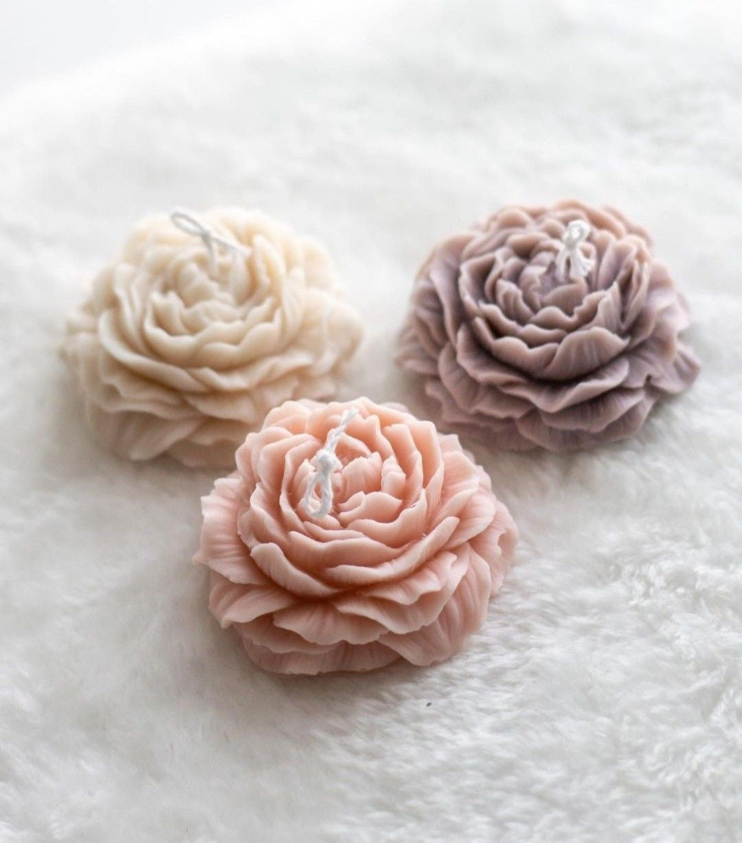 Peony Flower Candle