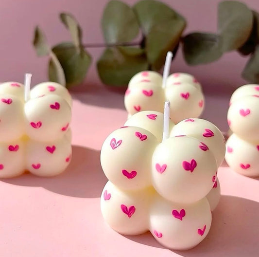 Valentines Bubble Candles